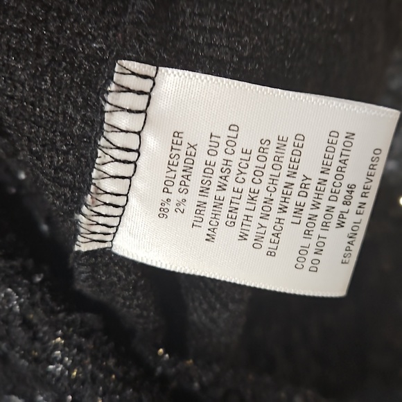 JM Collection Women 3X Black Metallic Knit Sweater Jacket w/ 3 large buttons - Picture 3 of 7